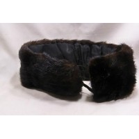 Headband Hat Scarf Mink Brown-Black