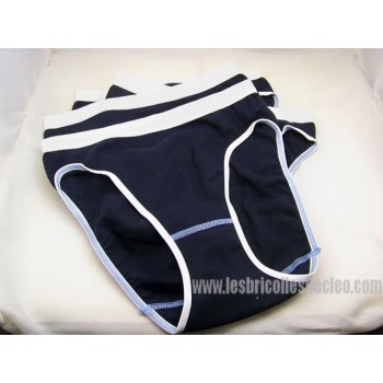 Polyester / coton panties high waisted indented legs 4